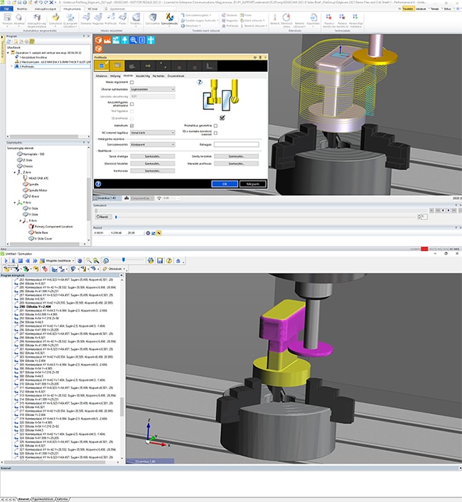CAM szoftvercsomagok EDGECAM